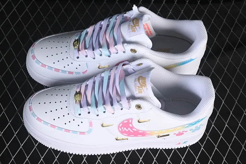 All categories Nk Air Force 1 Air Force series Nk Air Force 1 Low Air Force low top Nike Air Force 1'07 Low Four hook rainbow cake Air Force 1 low top casual sneakers ZH0316-115